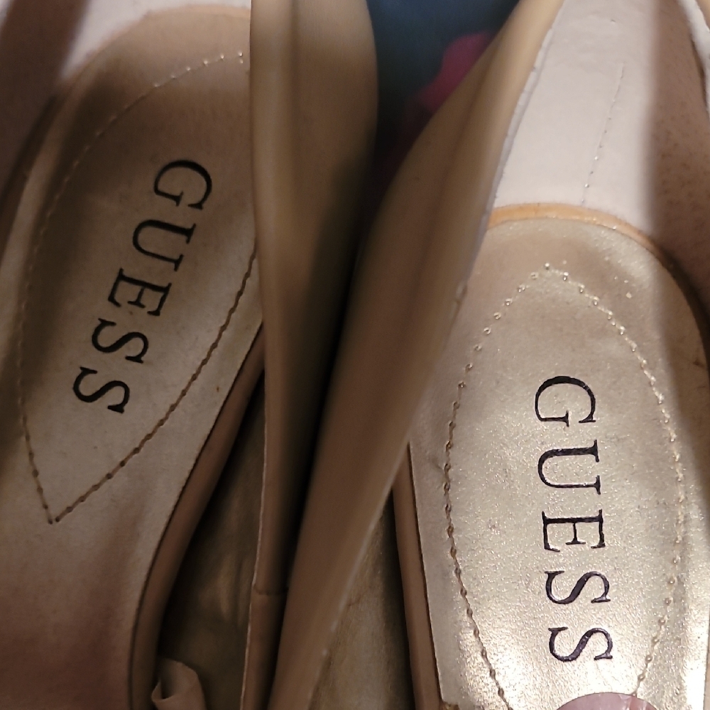 Guess Women's Beige Platform Heels - Picture 5 of 6